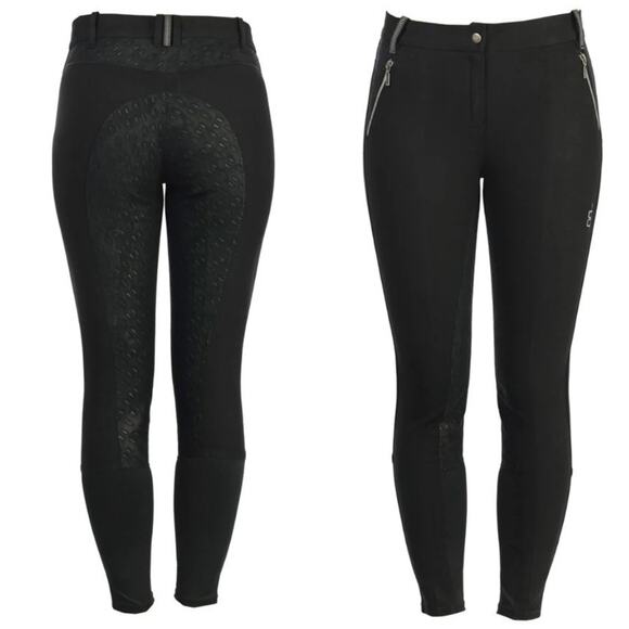 Horseware AA Platinum Women Selena Mid Rise Full Seat Riding Pants Black 30R NEW - Picture 9 of 10